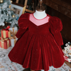 Robe de Noël en velours scintillant, dos nu