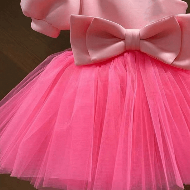 Robe tutu princesse à épaules dénudées et nœud