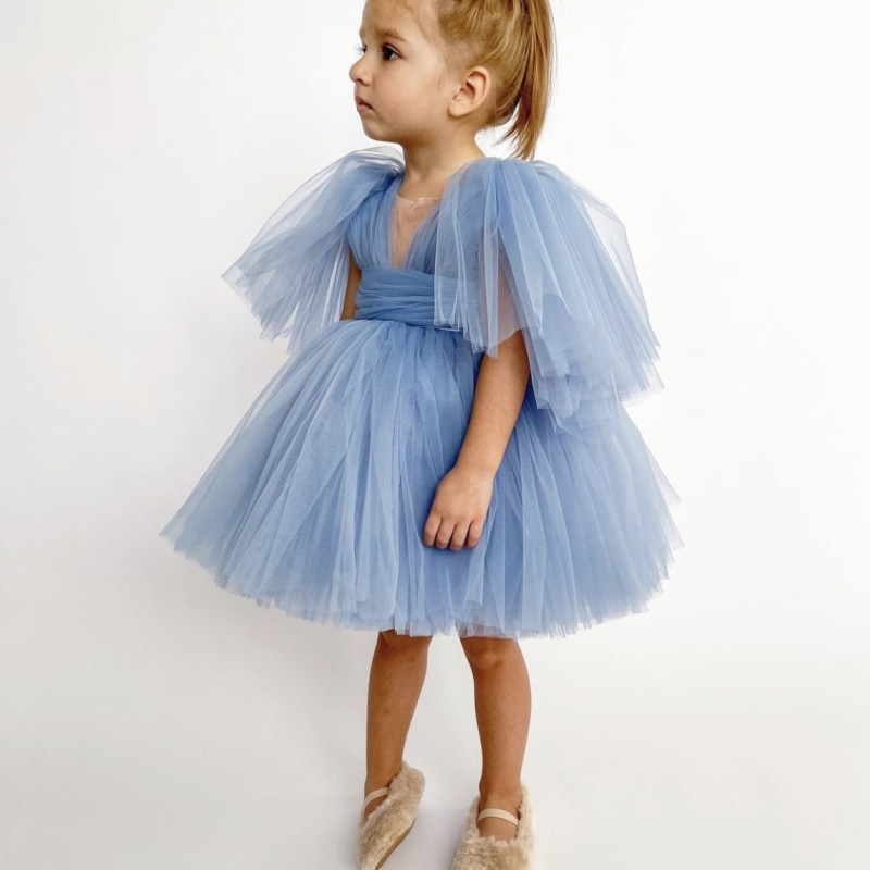 Princesse Tutu Cap Sleeve Tulle bleu Derss