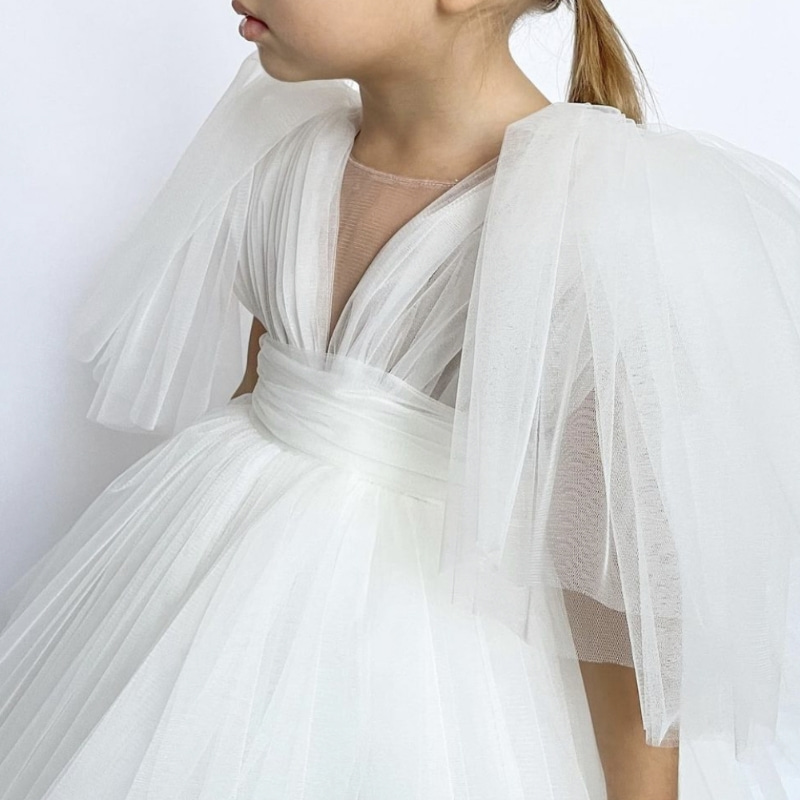 Princesse Tutu Cap Sleeve Tulle blanc Derss