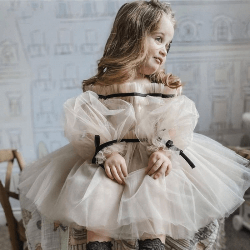 Robe tutu princesse à épaules dénudées