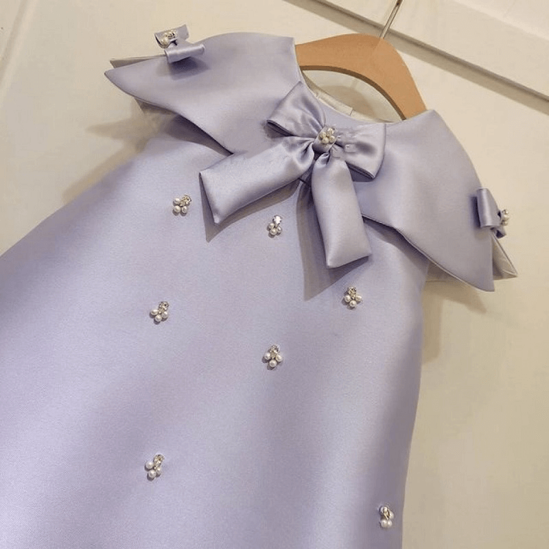 Robe sans manches en perles et diamants faite à la main