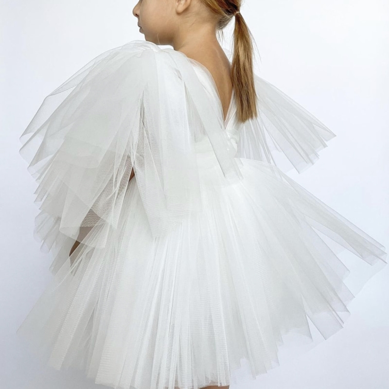 Princesse Tutu Cap Sleeve Tulle blanc Derss