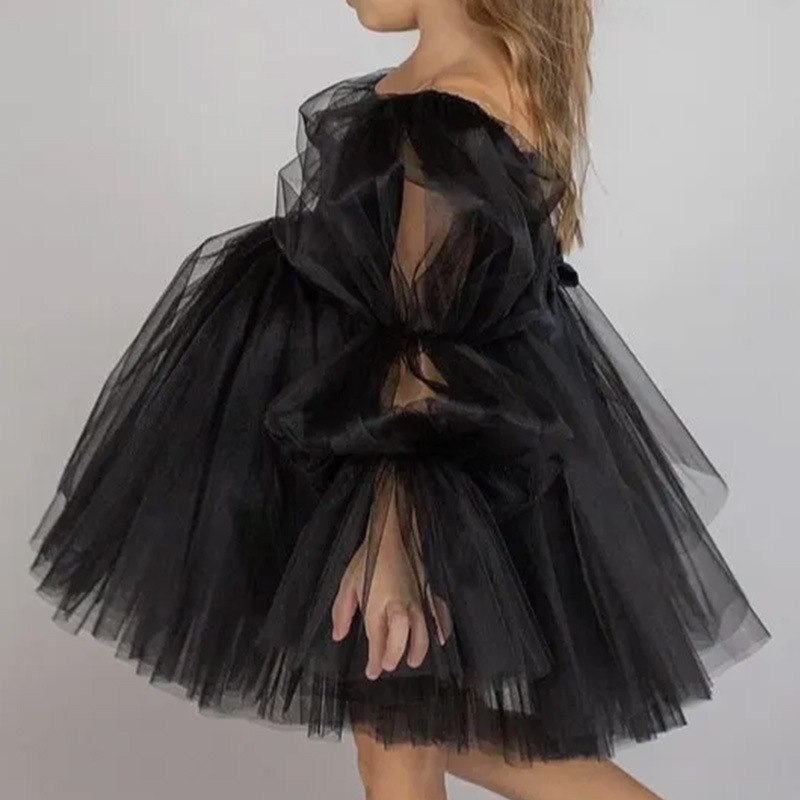 Robe Tutu à épaules dénudées et manches bouffantes