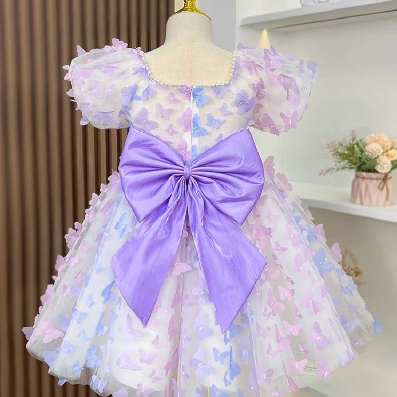 Robe en tulle papillon 3D dégradé